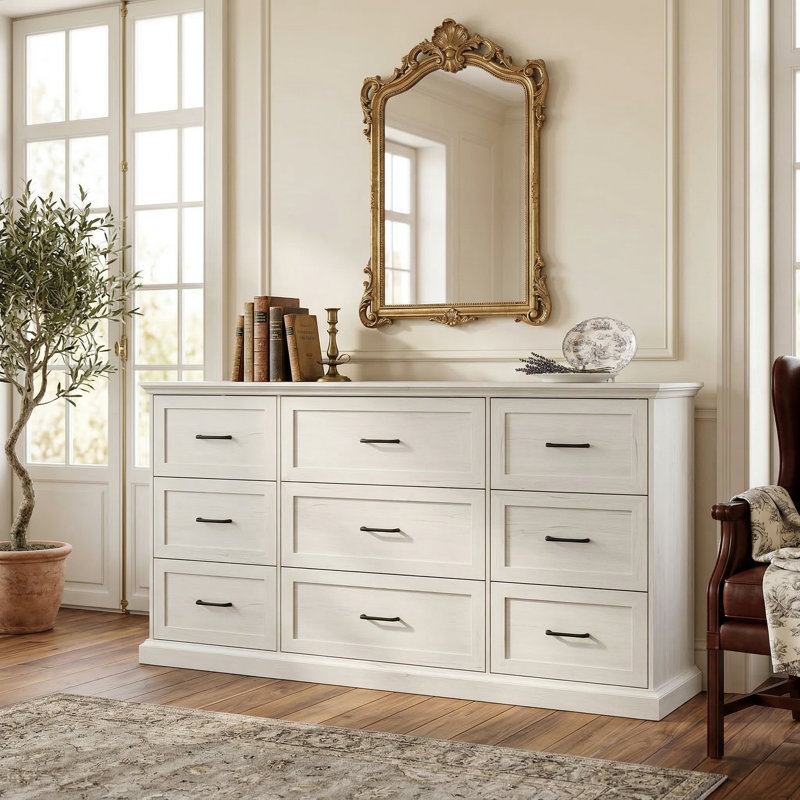Lark Manor™ Geneice Chest Of 9 Drawers Wood Dresser Storage